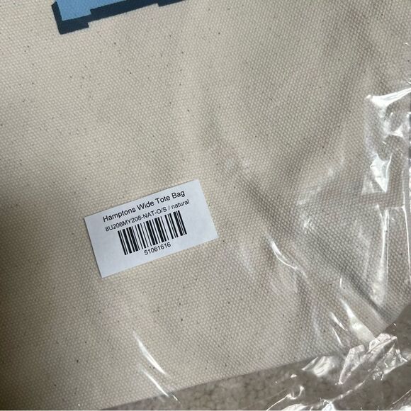 Madhappy East Hampton Exclusive Wide Tote Bag Canvas in Natural NEW - Picture 2 of 6